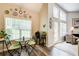 Breakfast nook with modern furniture and a view of the backyard at 3030 Larkspur Ct, Cumming, GA 30041