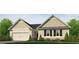 Charming single-story home with manicured lawn, two-car garage, and classic architectural details at 913 Sundown Pt, Villa Rica, GA 30180