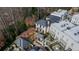 Aerial view showcasing the luxury home, backyard, and lush landscaping at 304 Stonemont Dr, Atlanta, GA 30305