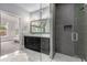 Stylish bathroom with sleek glass shower and marble tiled floors at 304 Stonemont Dr, Atlanta, GA 30305