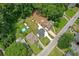 An aerial view shows the property layout, including a well-maintained lawn and a refreshing above ground pool at 656 S Elizabeth Nw Pl, Atlanta, GA 30318