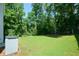 Backyard view with a green lawn and a utility box at 5350 Mercedes Dr, Cumming, GA 30041