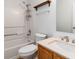 Well-lit bathroom features a bathtub with shower, stylish vanity, and modern fixtures at 1269 Gates Se Cir, Atlanta, GA 30316