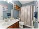 Bathroom featuring built in shelving, a modern sink, and gray colored walls at , Conyers, GA 30012
