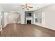 Bright living room with wood floors, fireplace, and large windows at , Conyers, GA 30012