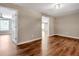 Finished basement featuring hard surface flooring and recessed lighting at 213 Roseman Way, Woodstock, GA 30188