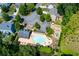 Aerial view of a community pool with lounge chairs, umbrellas, and a playground nearby at 213 Roseman Way, Woodstock, GA 30188