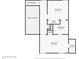 Upstairs floor plan featuring two bedrooms and a bathroom in a home with an open floor plan at 3617 Lassiter Rd, Marietta, GA 30062