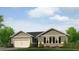 Charming single-story home with a two-car garage and beautifully landscaped front yard at 917 Sundown Pt, Villa Rica, GA 30180