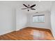 Nice bedroom with a ceiling fan, window and beautiful hardwood floors at 1501 Clairmont Rd # 1731, Decatur, GA 30033