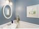Charming powder room with a pedestal sink, wainscoting, and stylish decor at 2238 Parkview Nw Ct, Atlanta, GA 30318