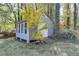 Quaint guest house in the backyard, ideal for visitors or a home office at 1373 W Prospect Dr, Lawrenceville, GA 30043
