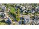An aerial perspective of the neighborhood highlighting mature trees, manicured lawns, and well-maintained streets at 6820 Colfax Ave, Cumming, GA 30040