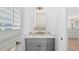 Elegant bathroom with marble countertop, stylish vanity, and modern fixtures at 6820 Colfax Ave, Cumming, GA 30040