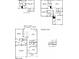Detailed floor plan showcasing the layout of the first and second floors with bedroom, bathroom, and kitchen dimensions at 910 Sundown Pt, Villa Rica, GA 30180