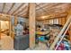 Spacious unfinished basement with exposed ceiling and framing ready for customization at 290 Prescott Dr, Acworth, GA 30101
