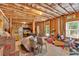 Spacious unfinished basement with exposed ceiling and framing ready for customization at 290 Prescott Dr, Acworth, GA 30101