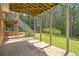 Patio and sprawling backyard, great for entertaining or enjoying nature at 412 Gray Fox Dr, Canton, GA 30114