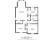 Second floor plan highlighting primary bedroom with bath, and two additional bedrooms at 412 Gray Fox Dr, Canton, GA 30114