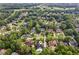 Aerial view featuring a home with a pool and a surrounding neighborhood with a golf course at 6455 Darely Ct, Cumming, GA 30040
