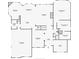 Detailed first floor plan showing kitchen, primary bedroom, living room, and garage dimensions at 6455 Darely Ct, Cumming, GA 30040
