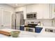 Modern kitchen with stainless steel appliances, white cabinets, and quartz countertops at 1101 Collier Nw Rd # K5, Atlanta, GA 30318