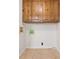 Unfinished utility room showing washer and dryer hookups and tile flooring at 786 Mitsy Pt, Marietta, GA 30068