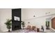 Stylish living room with a dramatic fireplace, contemporary decor, and an inviting atmosphere for relaxation at 9025 Huntwood Ln, Riverdale, GA 30274