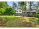 Backyard with green grass and access to the house at 5058 Rock Springs Rd, Lithonia, GA 30038