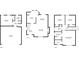 Detailed floor plan showcasing the layout of the living room, kitchen, bedrooms, and garage at 4292 Hurt Bridge Rd, Cumming, GA 30028