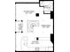 Layout of the sitting room, bathroom, dining area, kitchen, and balcony with stairs, showcasing the square footage of each room at 30 5Th Ne St # 1010, Atlanta, GA 30308