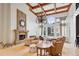 Lobby with high ceilings, large fireplace, chandelier, and comfortable seating at 3777 Peachtree Ne Rd # 1216, Atlanta, GA 30319