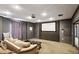 Comfortable theater room with large screen and projector at 3777 Peachtree Ne Rd # 1216, Atlanta, GA 30319