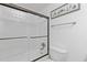 Clean bathroom with a glass-enclosed shower and white fixtures at 231 Cross Gate Dr, Marietta, GA 30068