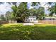 Lush backyard with spacious lawn, mature trees, storage shed, and basketball court at 2010 2Nd Ave, Decatur, GA 30032