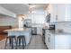 Contemporary kitchen with white cabinetry, stainless steel appliances, subway tile backsplash, and granite countertops at 2010 2Nd Ave, Decatur, GA 30032