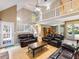 Inviting living room with vaulted ceilings, wood floors, and ample seating at 5020 Bayberry Dr, Cumming, GA 30040