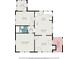 Layout of the home with two bedrooms, one bathroom, kitchen, dining area, living room and screened porch at 724 Bellemeade Nw Ave, Atlanta, GA 30318