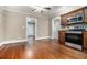 Kitchen featuring hardwood floors and stainless steel appliances at 724 Bellemeade Nw Ave, Atlanta, GA 30318