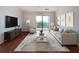 A bright open-concept living room featuring contemporary decor with hardwood floors and sliding glass doors at 300 Johnson Ferry Ne Rd # B808, Atlanta, GA 30328