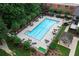 Enjoy this pristine pool area, surrounded by lounge chairs and landscaped grounds for ultimate relaxation at 300 Johnson Ferry Ne Rd # B808, Atlanta, GA 30328