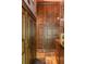 Custom walk-in closet with wood paneling, built-ins, and a rolling ladder for easy access at 114 Lees Lake Rd, Fayetteville, GA 30214