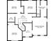 Detailed floor plan showcasing bedroom sizes, bathrooms, walk-in closet and hall at 2688 Beddington Way, Suwanee, GA 30024