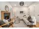 Cozy living room featuring a fireplace, hardwood floors, and stylish decor at 50 Howell Se St # A, Atlanta, GA 30312