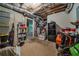 Unfinished basement with exposed ductwork and storage at 2015 Buford Dam Rd, Buford, GA 30518