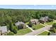 Birds eye view of a charming home in a wooded neighborhood, showcasing green lawns and mature trees at 2660 Brentwood Estates Ct, Cumming, GA 30041