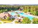Aerial view of the resort-style pool area in the community at 501 Highwater Pass, Canton, GA 30114