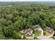 Sweeping aerial view revealing a community nestled amidst a dense forest, offering serene natural surroundings at 510 Northland Ridge Ct, Sandy Springs, GA 30342