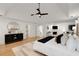 Large main bedroom featuring a fireplace, sitting area, and hardwood flooring at 510 Northland Ridge Ct, Sandy Springs, GA 30342