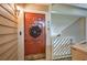 Inviting red front door with a decorative wreath; unit number 578 at 578 Mcgill Ne Pl # 578, Atlanta, GA 30312